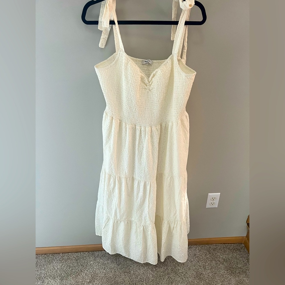 Madewell Linen/White Color Sundress